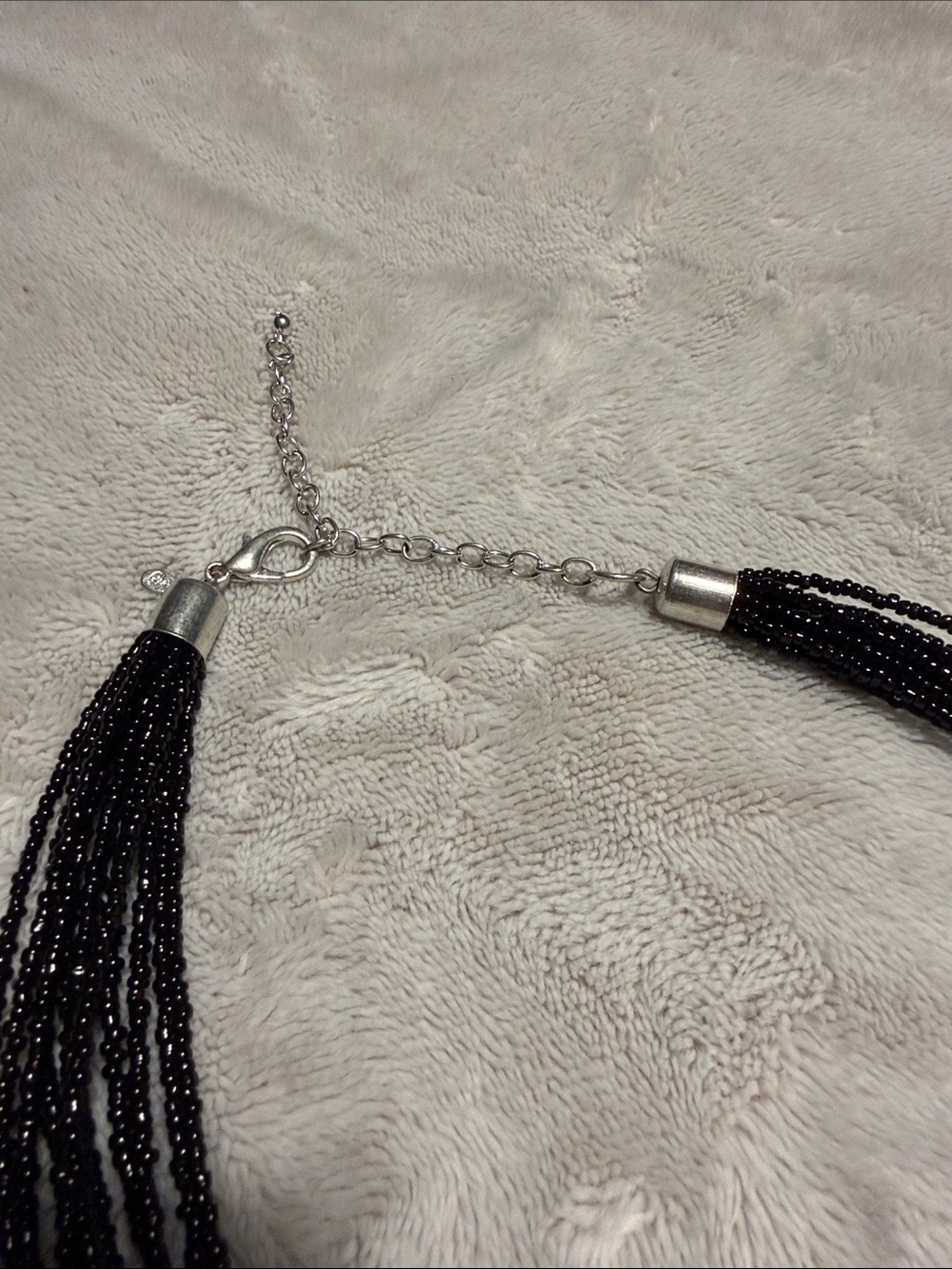 Premier Designs Black and Silver Multi-Strand Beaded Necklace - Picture 2 of 3